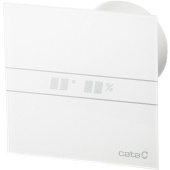 Вытяжной вентилятор Cata (Ката) E-100 GTH осевой с датчиком влажности и таймером 150х150 мм d100 мм Белый