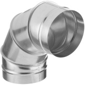 Отвод для круглых воздуховодов d125 мм 90° оцинкованный (ОК125/125OTG90)