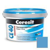 Затирка цементная эластичная Ceresit (Церезит) CE 40 Aquastatic голубая №82 2 кг