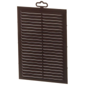 Решетка вентиляционная ERA (ЭРА) пластиковая приточно-вытяжная 170х240 мм с сеткой коричневая (1724С)