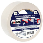 Лента малярная клейкая Unibob (Унибоб) белая 50 мм х 50 м (81646/28139)