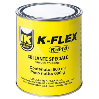 Клей контактный каучуковый K-Flex (К-Флекс) К-414 для трубной изоляции 0,8 л