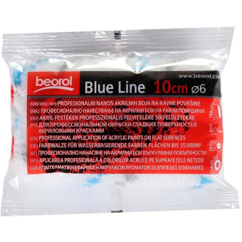 Валик полиамид Beorol (Беорол) Blue Line 100 мм стержень 6 мм ворс 12 мм для водной и алкидной основы без ручки (RBLR10K2/7859) 2 шт.