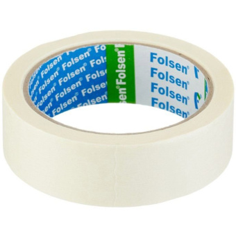 Лента малярная клейкая Folsen (Фолсен) для деликатных поверхностей белая 30 мм 25 м (0272530)