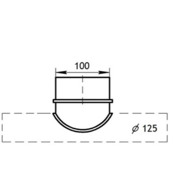 Врезка для круглых воздуховодов d125х100 мм оцинкованный (ВР125/100/100IAG125)