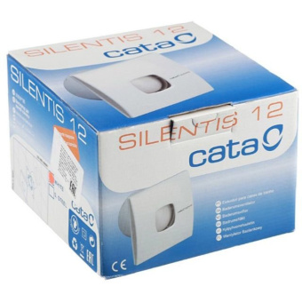 Вытяжной вентилятор Cata (Ката) Silentis 12 осевой 170х170 мм d120 мм Cлоновая кость
