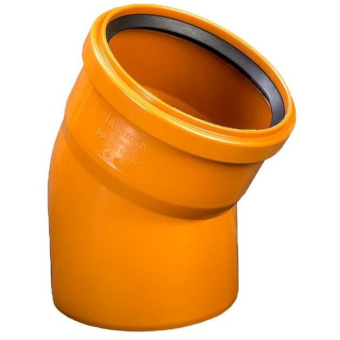 Отвод Lammin (Ламмин) d110 мм 30° пластиковый для наружной канализации (Lm36020011030)