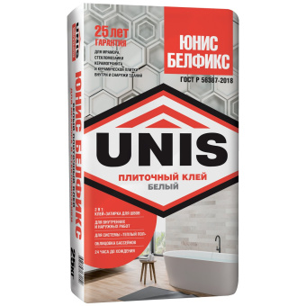Клей для плитки Юнис (Unis) Белфикс 25 кг