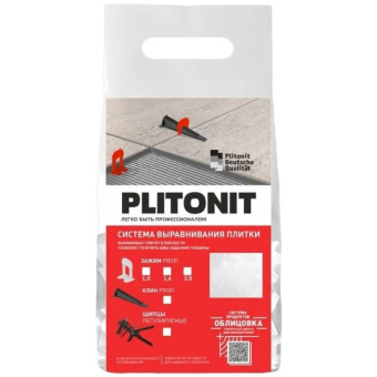 Система выравнивания плитки Plitonit (Плитонит) SVP-PROFI 1,4 мм зажим ворота 500 шт.