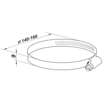 Хомут Vents (Вентс) для монтажа гибких воздуховодов d140-160 мм (8466/Х150Ц)