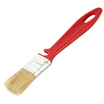 Кисть плоская Wenzo (Вензо) Pro натуральная щетина 25х10 мм для эмалей и лаков на алкидной основе (688343)