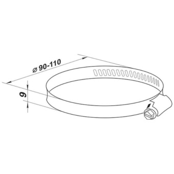 Хомут Vents (Вентс) для монтажа гибких воздуховодов d90-110 мм (8464/Х100Ц)