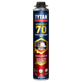 Пена монтажная профессиональная Tytan (Титан) Professional Ultra Fast 70 (66534) (выход 70 л) 870 мл