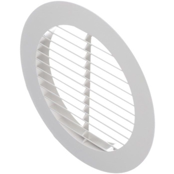 Решетка вентиляционная наружная ERA (ЭРА) с фланцем d150 мм круглая пластиковая d200 мм (15РКН)