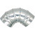 Отвод для круглых воздуховодов d315 мм 90° оцинкованный (2248240004169/315OTG90)