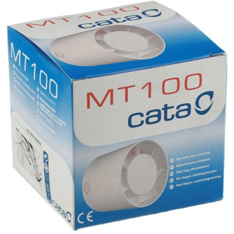 Вытяжной вентилятор Cata (Ката) MT-100 канальный осевой 97х97 мм d100 мм Слоновая кость