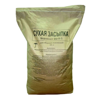 Засыпка сухая Керамзит 0-5 мм 35 л