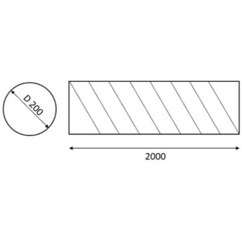 Воздуховод круглый оцинкованный d200 мм 2 м (ВКС200/200DG0,5L2000)